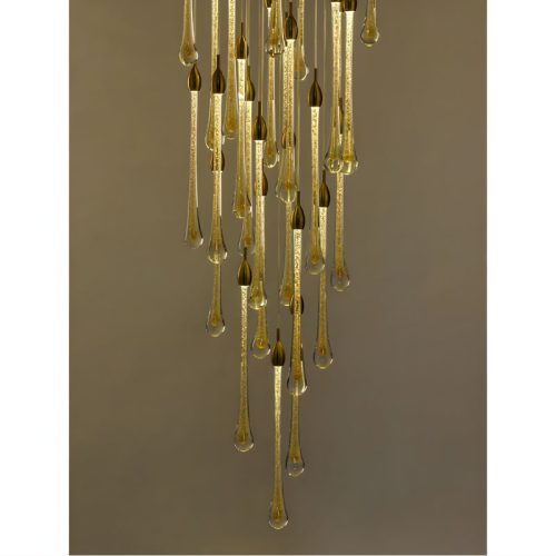 MIRODEMI Castagniers luxury gold glass chandelier for living room