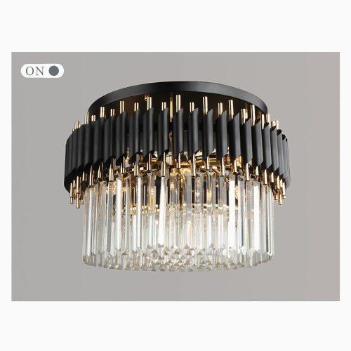 MIRODEMI Ceriale black modern chandelier