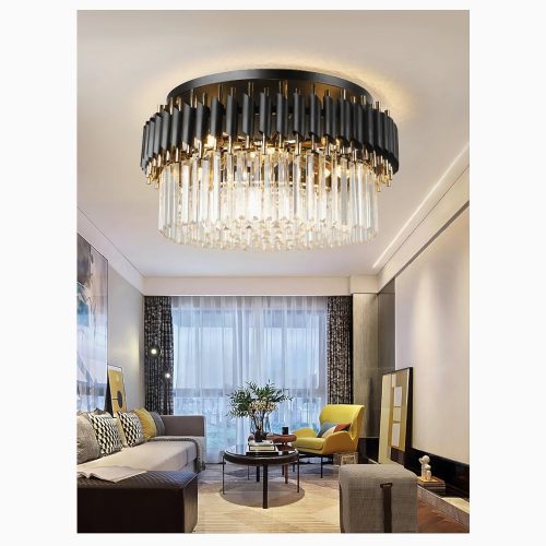 MIRODEMI Ceriale grand black chandelier