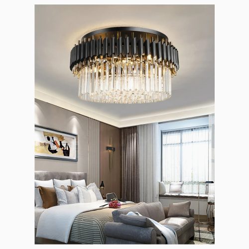 MIRODEMI® Ceriale | Grand Black Modern Ceiling Chandelier