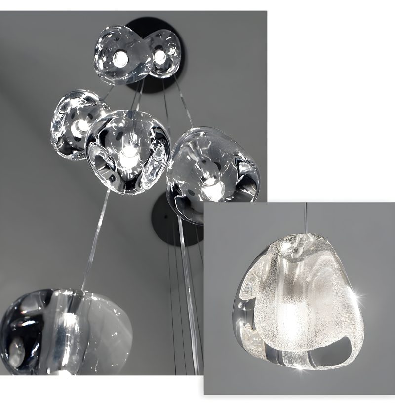 Modern Stylish LED Crystal Pendant Chandelier from Mirodemi with Cool Light