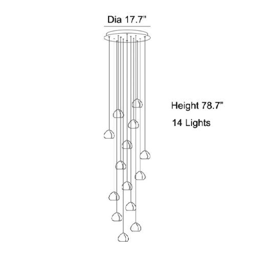 MIRODEMI Cernobbio Luxury LED Light 14L