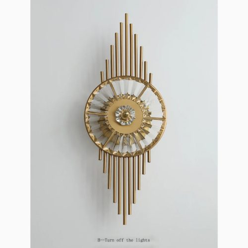 MIRODEMI Ceuta Gold Decoration Wall Sconce Light Off