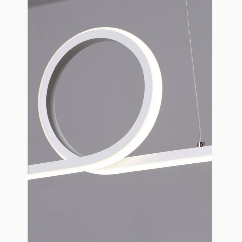 MIRODEMI Chateau d Oex LED Chandelier Simple Lines White