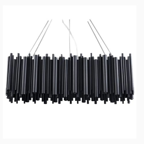 MIRODEMI Chateauneuf Villevieille Stylish Black LED Stainless Steel Chandelier For Home