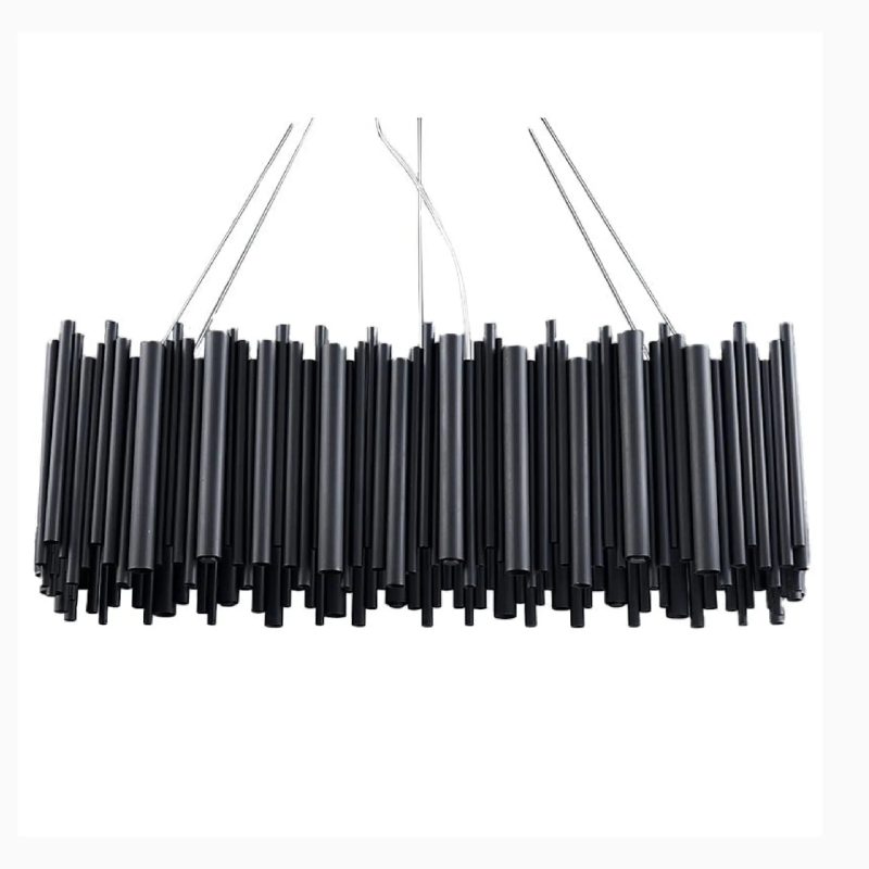 MIRODEMI Chateauneuf Villevieille Stylish Black LED Stainless Steel Chandelier For Home