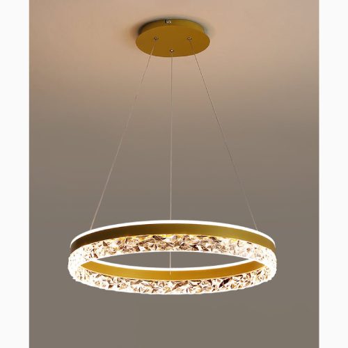 MIRODEMI Chatel Saint Denis Crystal Chandelier Gold Drum