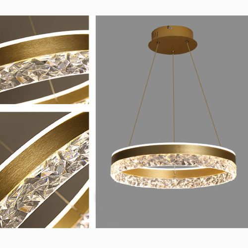 MIRODEMI Chatel Saint Denis Crystal Chandelier Ring Ceiling