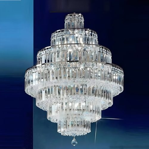 MIRODEMI Chiavari Lux Oval LED Crystal Rich Waterfall Chandelier