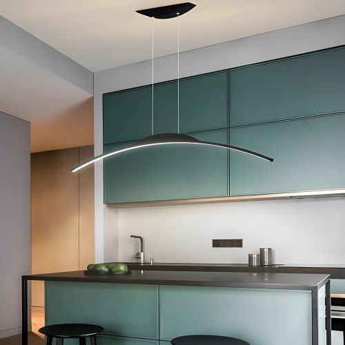 MIRODEMI Chur Black Chandelier In Minimalistic Style For Kitchen