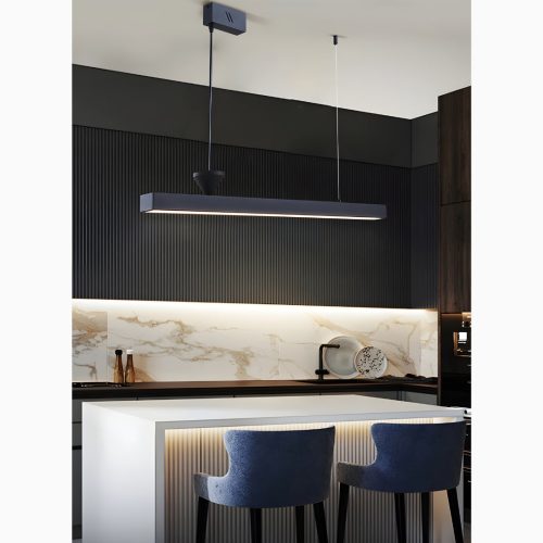 MIRODEMI Ciney Minimalistic Black Chandelier for Kitchen Island