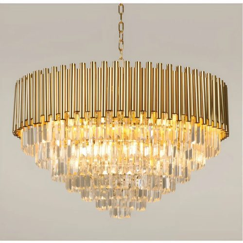 MIRODEMI Cisano sul Neva Majestic Gold Crystal Ceiling Chandelier for Bedroom