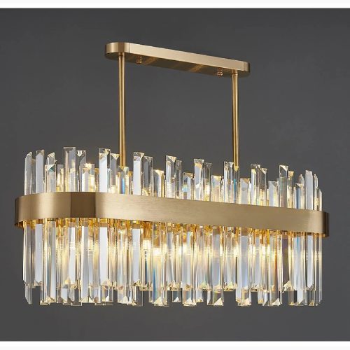 MIRODEMI Cisanosul Neva Modern Aesthetic Gold Crystal Chandelier for Home