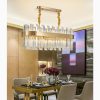 MIRODEMI® Cisano sul Neva | Classy Modern Gold Crystal Chandelier for Home