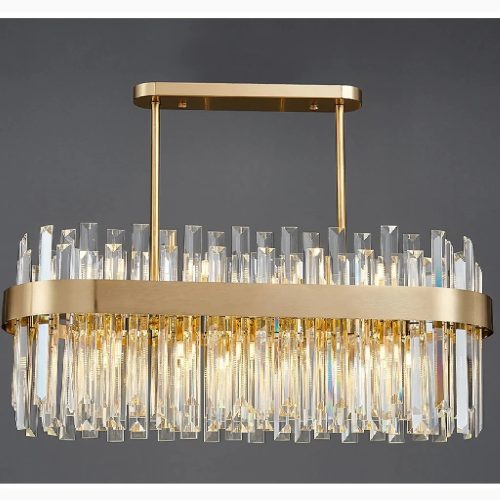 MIRODEMI Cisanosul Neva Modern Gold Crystal Chandelier for Bedroom