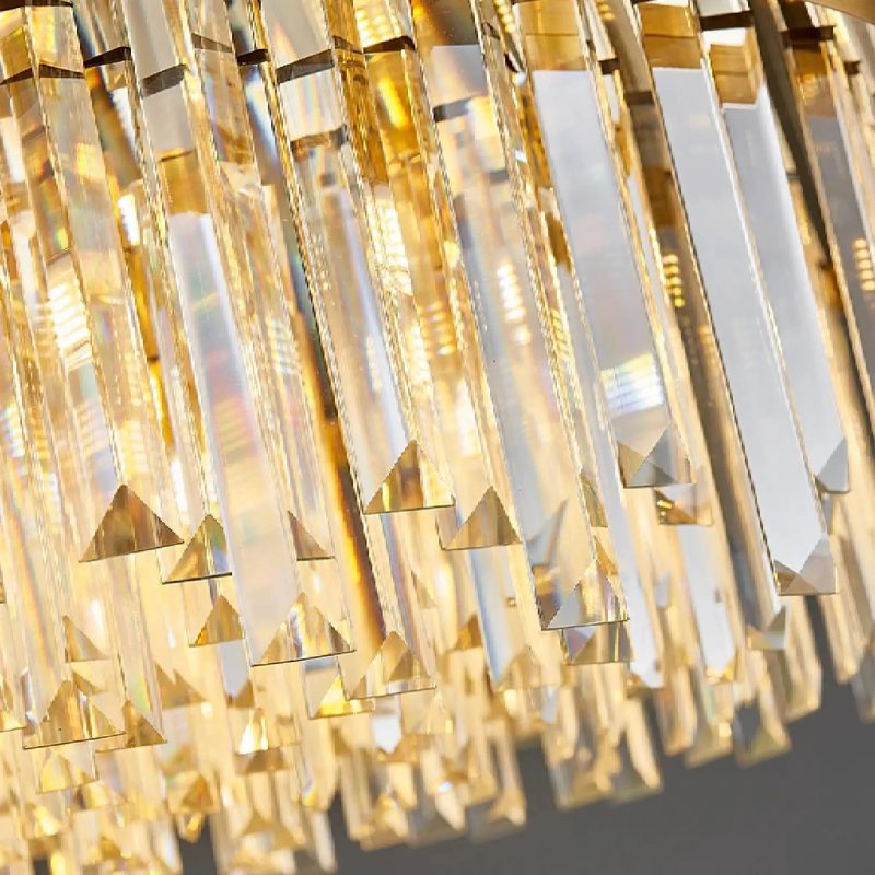 MIRODEMI Cisanosul Neva Modern Style Gold Crystal Chandelier for Home