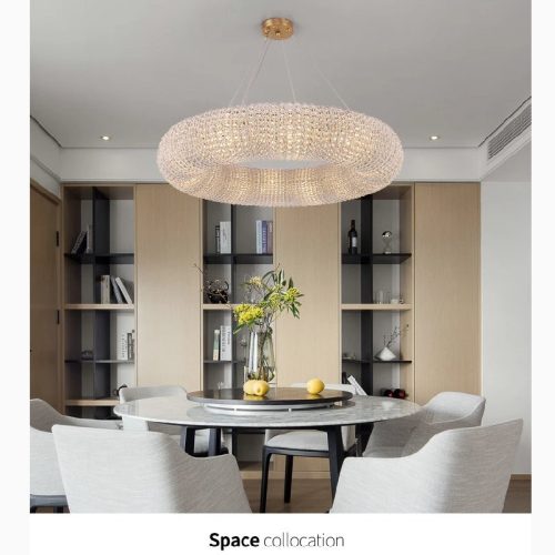 MIRODEMI Claviers Modern Crystal Pendant Chandelier For Living Room