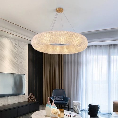 MIRODEMI Claviers Modern Elegant Crystal Pendant Chandelier For Dining Room