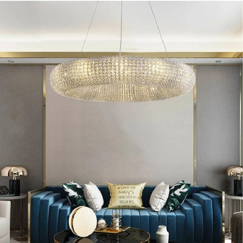 MIRODEMI Claviers Modern Elegant Crystal Pendant Chandelier For Living Room