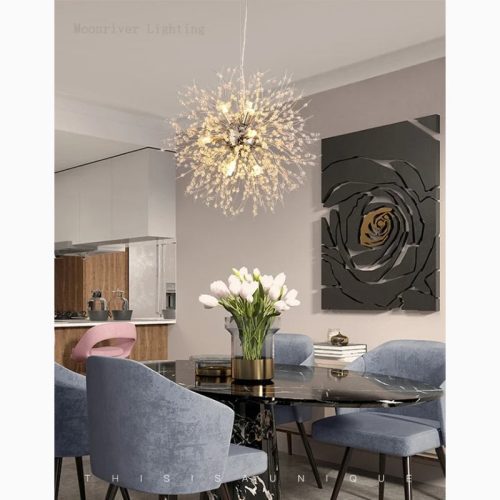 MIRODEMI Collongues Fluff Crystal Chandelier For Ceiling