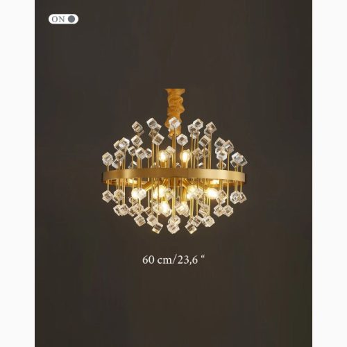 MIRODEMI Colorful Modern Crystal Gold Glass Chandelier Light Scheme