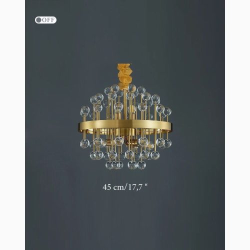 MIRODEMI Colorful Modern Crystal Gold Glass Living Room Chandelier Scheme