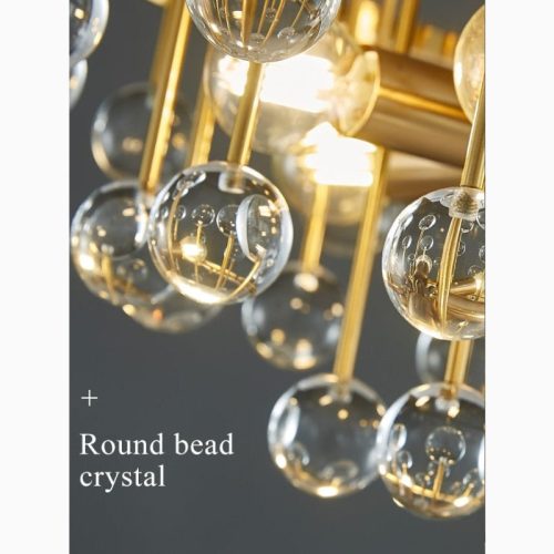 MIRODEMI Colorful Modern Crystal Gold Glass Living Room Light