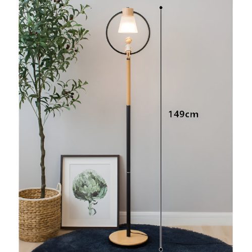 MIRODEMI Corseaux Creative Bell Shaped LED Wooden Floor Lamp for Living room Bedroom Details