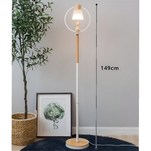 MIRODEMI Corseaux Creative Bell Shaped LED Wooden Floor Lamp for Living room Bedroom Home Details