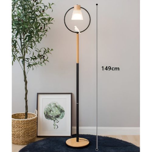 MIRODEMI Corseaux Creative Bell Shaped LED Wooden Floor Lamp for Living room Details