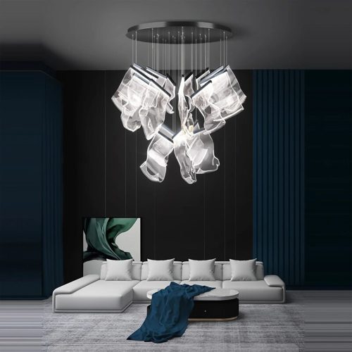 MIRODEMI Coursegoules Acrylic Wave Design Pendant Light