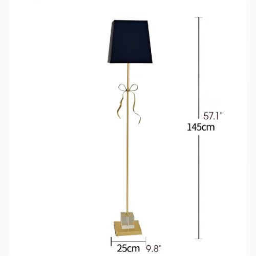 MIRODEMI Crans Montana Retro LED Copper Floor Light With a Princess Bow for Living Room Scheme