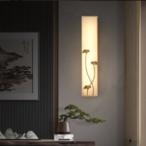 MIRODEMI Creative Marble Wall Lamp Chinese Style for Living Room Bedroom