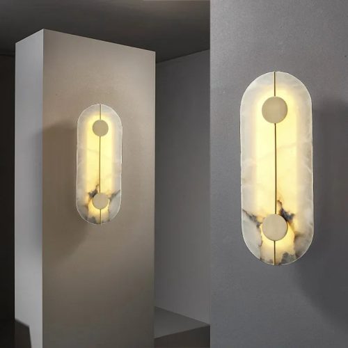 MIRODEMI Creative Marble Wall Lamp for Living Room Bedroom Home