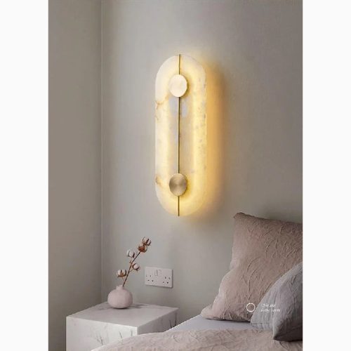 MIRODEMI Creative Marble Wall Lamp in Chinese Style for Bedroom Home