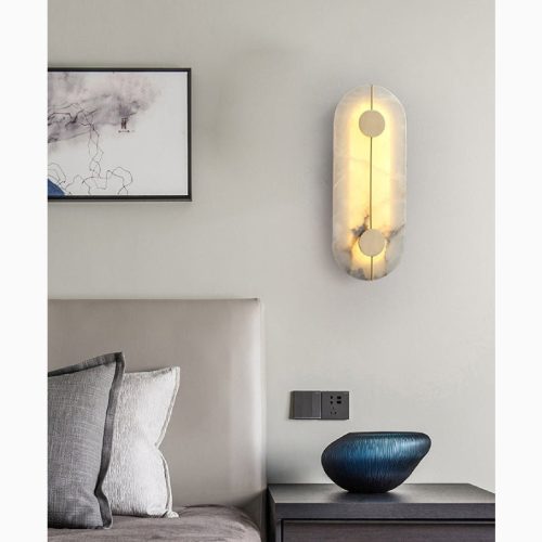 MIRODEMI Creative Marble Wall Lamp in Chinese Style for Living Room Home