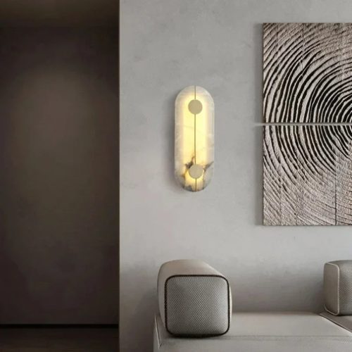 MIRODEMI Creative Marble Wall Lamp in Style for Living Room Bedroom Home