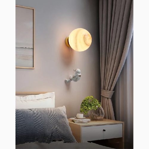 MIRODEMI® Creative Universe Lantern Planet Wall Sconce for Kids Room, Bedroom image | luxury lighting | planet wall lamps