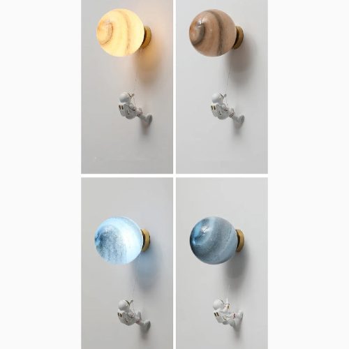 MIRODEMI Creative Universe Planet Wall Sconce for Kids Room Bedroom Home