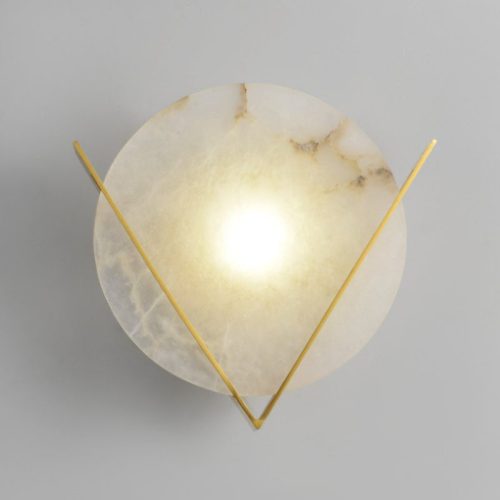 MIRODEMI Creative Wall Lamp in Minimalistic Style Gold Marble Living Room Bedroom Home Hall