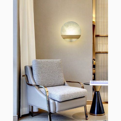 MIRODEMI Creative Wall Lamp in Retro Minimalistic Style Gold Marble Bedroom Home Hall