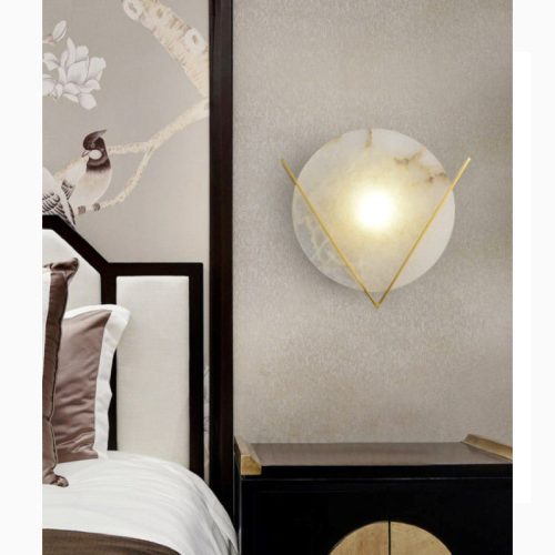 MIRODEMI Creative Wall Lamp in Retro Minimalistic Style Gold Marble Living Room Bedroom