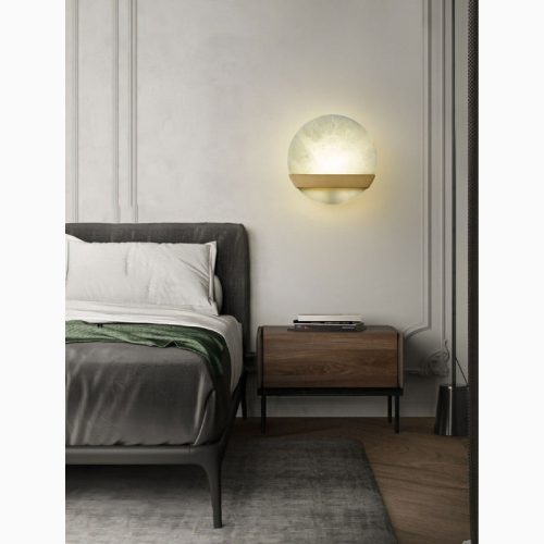 MIRODEMI Creative Wall Lamp in Retro Minimalistic Style Gold Marble Living Room Bedroom Home