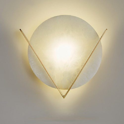 MIRODEMI Creative Wall Lamp in Retro Minimalistic Style Gold Marble Living Rooml