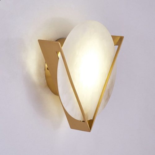 MIRODEMI Creative Wall Lamp in Retro Style Gold Marble Living Room Bedroom Home Hall