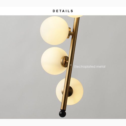 MIRODEMI Cressier Creative Spiral Floor Lamp with Glass Balls Lampshade for Living Room Bedroom Home Details