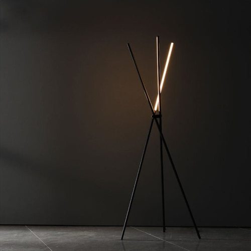 MIRODEMI Cully Post Modern Black LED Minimalistic Floor Lamp for Home Hall