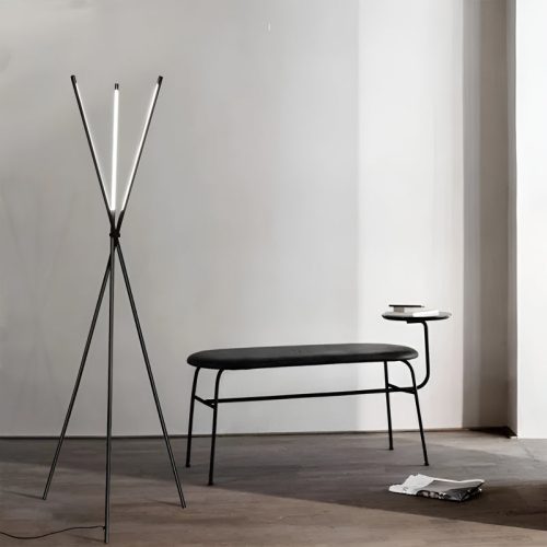 MIRODEMI Cully Post Modern Black LED Minimalistic Floor Lamp for Living Room Bedroom