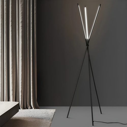 MIRODEMI Cully Post Modern Black LED Minimalistic Floor Lamp for Living Room Hall