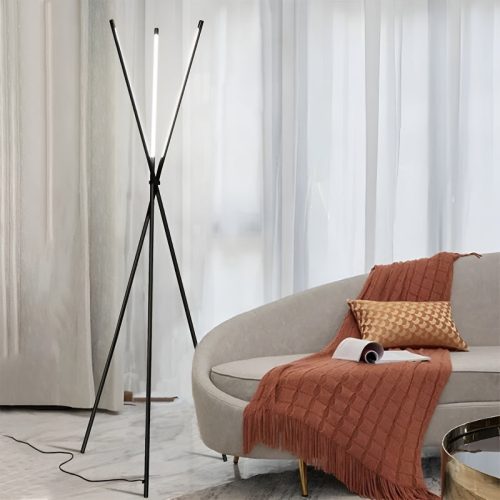 MIRODEMI Cully Post Modern Black LED Minimalistic Floor Lamp for Room Bedroom Home Hall